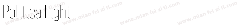 Politica Light字体转换